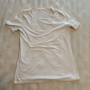 Lululemon White V-Neck Top